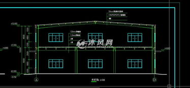 广西省某2层丙类钢结构生产厂房车间设计施工图